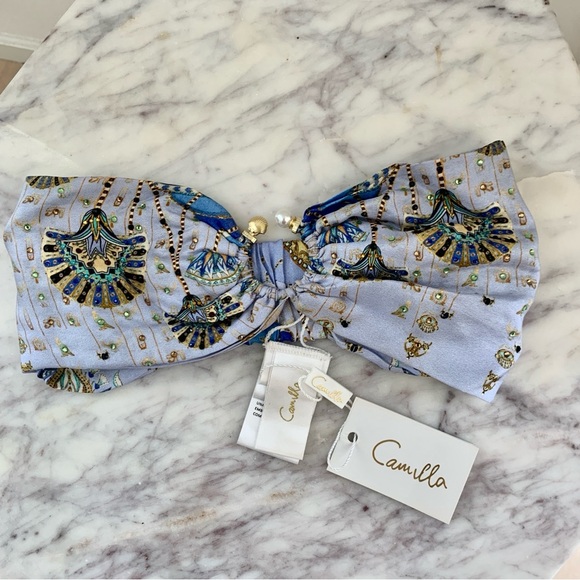 [🌟 PRICE FIRM] CAMILLA Under Scarab Skies Ring Headband Silk Headwrap - Picture 7 of 13